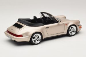 Porsche 911 964 Turbo Look Cabrio Zermatt Silver Norev 1:18 187140 Pressofusione — immagine 3 di 8