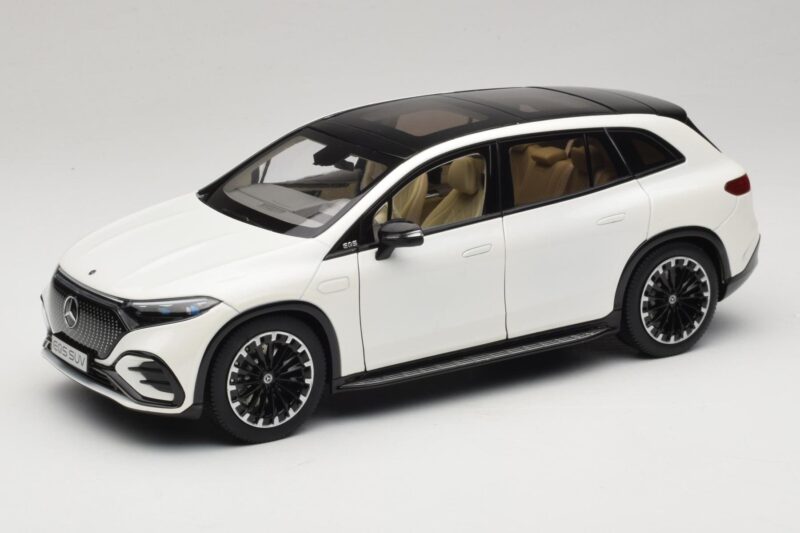 Mercedes EQS SUV X296 Manufaktur Diamond White NZG 1:18 B66960590 Pressofusione