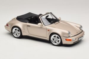 Porsche 911 964 Turbo Look Cabrio Zermatt Silver Norev 1:18 187140 Pressofusione — immagine 6 di 8