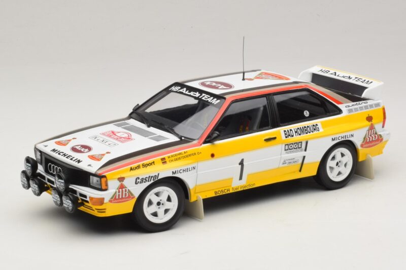 Audi Quattro #1 W. Rohrl / C. Geistdorfer Rally Monte Carlo Winner 1984 Minichamps 1:18 A5-5894 Pressofusione