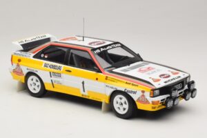 Audi Quattro #1 W. Rohrl / C. Geistdorfer Rally Monte Carlo Winner 1984 Minichamps 1:18 A5-5894 Pressofusione — immagine 4 di 6