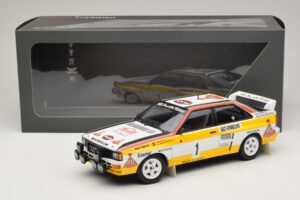 Audi Quattro #1 W. Rohrl / C. Geistdorfer Rally Monte Carlo Winner 1984 Minichamps 1:18 A5-5894 Pressofusione — immagine 6 di 6