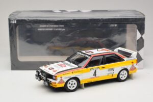 Audi Quattro A2 #4 W. Rohrl / C. Geistdorfer Rally Portugal 1984 Minichamps 1:18 153841104 Pressofusione — immagine 6 di 6