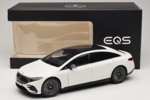Mercedes EQS V297 Manufaktur Opalite White NZG 1:18 B66961049 Pressofusione — immagine 8 di 8