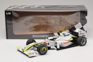 Brawn GP BGP001 #22 J. Button Singapore GP 2009 Minichamps 1:18 180090222 Resina — immagine 7 di 7