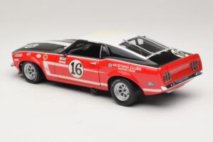 Ford Mustang Boss 302 #16 Bud Moore Engineering G. Follmer Trans-Am 1969 OEM 1:18 FORD006 Pressofusione — immagine 7 di 8