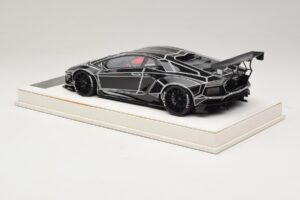 Lamborghini Aventador Liberty Walk TRON Nero Brillante JUC 1:18 J32-14 Resina — immagine 5 di 7