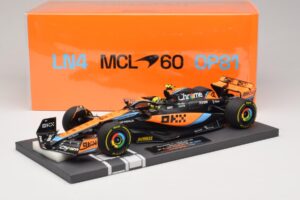 McLaren MCL60 #4 L. Norris 2nd Place Hungarian GP 2023 Minichamps 1:18 537233004 Resina — immagine 7 di 7