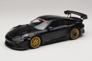 Porsche 911 992 GT3 RS Manthey Racing Nero con Cerchi Dorati Minichamps 1:18 MR-911-GT3RS-1804 Pressofusione