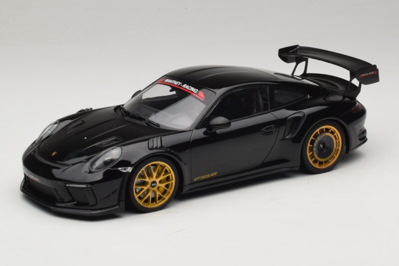 Porsche 911 992 GT3 RS Manthey Racing Nero con Cerchi Dorati Minichamps 1:18 MR-911-GT3RS-1804 Pressofusione