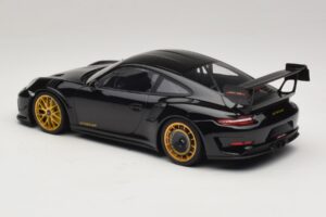 Porsche 911 992 GT3 RS Manthey Racing Nero con Cerchi Dorati Minichamps 1:18 MR-911-GT3RS-1804 Pressofusione — immagine 5 di 6