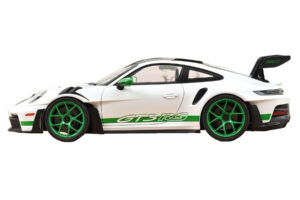 Porsche 911 992 GT3 RS Tribute to Carrera RS Bianco Python Green Norev 1:12 127535 Pressofusione — immagine 3 di 4