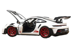 Porsche 911 992 GT3 RS Weissach Package Bianco Pyro Red Norev 1:18 187373 Pressofusione — immagine 2 di 3
