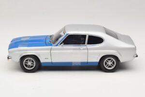 Ford Capri RS2600 Mk1 Silver Blue Minichamps 1:18 150089072 Pressofusione — immagine 3 di 6