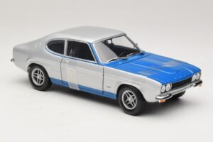 Ford Capri RS2600 Mk1 Silver Blue Minichamps 1:18 150089072 Pressofusione — immagine 4 di 6