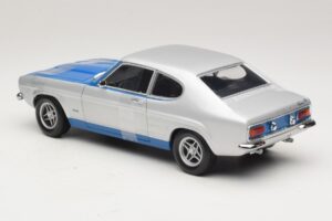 Ford Capri RS2600 Mk1 Silver Blue Minichamps 1:18 150089072 Pressofusione — immagine 5 di 6
