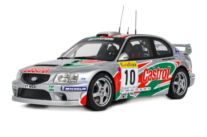 Hyundai Accent WRC #10 A. McRae / D. Senior Rally Monte Carlo 2001 Otto 1:18 Hyundai Accent WRC #10 A. McRae / D. Senior Rally Monte Carlo 2001 Otto 1:18 OT1265 Resina