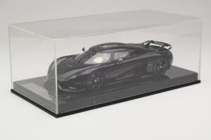 Koenigsegg Regera Nero Pacchetto Carbonio Interno Beige FrontiArt 1:18 REMC042 Resina — immagine 6 di 7