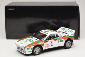Lancia 037 #2 A. Bettega / M. Perissinot Rally San Marino 1984 Kyosho 1:18 08306F Pressofusione — immagine 8 di 8