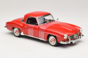 Mercedes 190 SL W121 Coupé Rosso ERTL 1:18 7465 Pressofusione — immagine 4 di 6