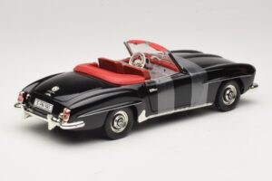 Mercedes 190 SL W121 Roadster Nero ERTL 1:18 7464 Pressofusione — immagine 2 di 6