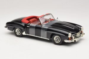 Mercedes 190 SL W121 Roadster Nero ERTL 1:18 7464 Pressofusione — immagine 4 di 6