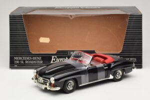 Mercedes 190 SL W121 Roadster Nero ERTL 1:18 7464 Pressofusione — immagine 6 di 6