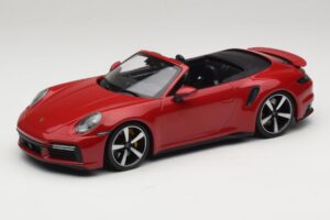 Porsche 911 992 Turbo S Cabriolet Rosso Scuro Minichamps 1:18 PORSCHE007 Pressofusione