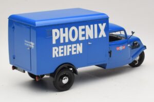 Tempo Hanseat Furgone a Tre Ruote Phoenix Blue Minichamps 1:18 180099040 Pressofusione — immagine 2 di 6