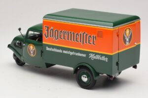 Tempo Hanseat Furgone Jägermeister Minichamps 1:18 150099044 Pressofusione — immagine 7 di 8