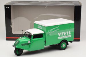 Tempo Hanseat Furgone Vivil Verde Minichamps 1:18 150099043 Pressofusione — immagine 6 di 6
