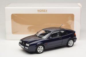 Volkswagen Corrado VR6 Aqua Blue Metallic Edizione Limitata Norev 1:18 188660 Pressofusione — immagine 8 di 8
