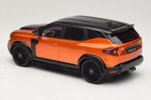 Dacia Duster Mk3 Redust Sport 4x2 Hybrid Metallic Orange Otto 1:18 OT1316 Resina — immagine 5 di 6