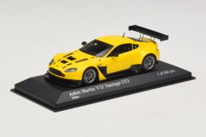 Aston Martin V12 Vantage GT3 Giallo Minichamps 1:43 437121391 Pressofusione — immagine 2 di 4