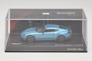 Aston Martin V12 Zagato Alba Blue Minichamps 1:43 437137222 Pressofusione — immagine 4 di 5