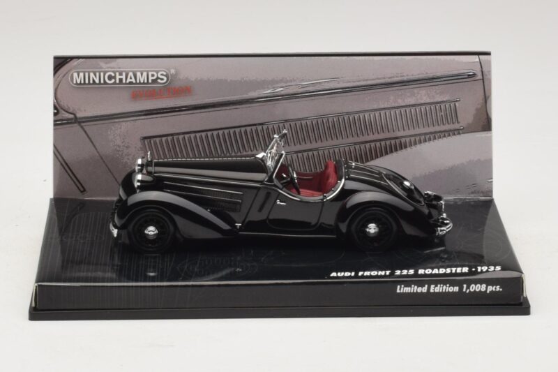 Audi Front 225 Roadster Nero Minichamps 1:43 437019131 Pressofusione