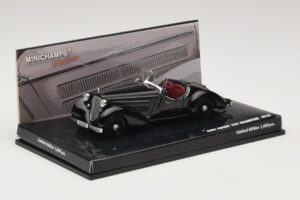 Audi Front 225 Roadster Nero Minichamps 1:43 437019131 Pressofusione — immagine 2 di 5