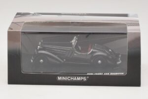 Audi Front 225 Roadster Nero Minichamps 1:43 437019131 Pressofusione — immagine 5 di 5