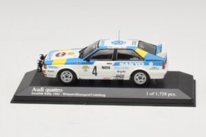 Audi Quattro #4 S. Blomqvist / B. Cederberg Rally Sweden Winner 1982 Minichamps 1:43 430821904 Pressofusione