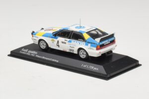 Audi Quattro #4 S. Blomqvist / B. Cederberg Rally Sweden Winner 1982 Minichamps 1:43 430821904 Pressofusione — immagine 3 di 4