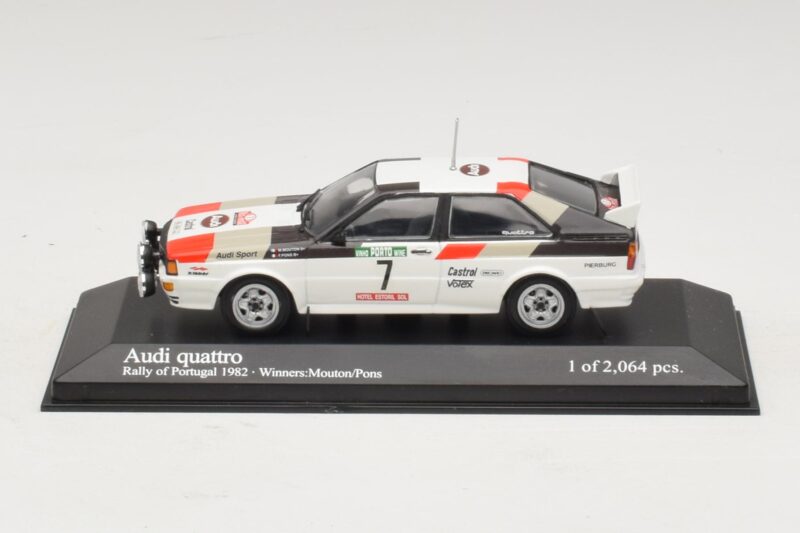 Audi Quattro #7 M. Mouton / F. Pons Pikes Peak International Hill Climb 1984 Minichamps 1:43 Audi Quattro #7 M. Mouton / F. Pons Pikes Peak International Hill Climb 1984 Minichamps 1:43 AUDI014 Pressofusione