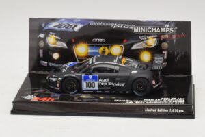 Audi R8 LMS GT3 #100 M. Ekstrom / O. Jarvis Abt Sportsline 24 Hours of Nurburgring 2010 Minichamps 1:43 437101900 Pressofusio