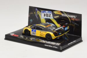 Audi R8 LMS GT3 #102 H-J. Stuck / H. Heyer Black Falcon 24 Hours of Nurburgring 2010 Minichamps 1:43 437101912 Pressofusione — immagine 3 di 5