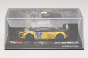 Audi R8 LMS GT3 #102 H-J. Stuck / H. Heyer Black Falcon 24 Hours of Nurburgring 2010 Minichamps 1:43 437101912 Pressofusione — immagine 4 di 5