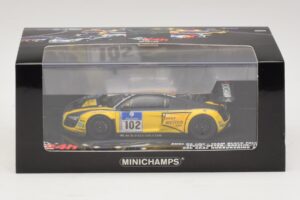 Audi R8 LMS GT3 #102 H-J. Stuck / H. Heyer Black Falcon 24 Hours of Nurburgring 2010 Minichamps 1:43 437101912 Pressofusione — immagine 5 di 5