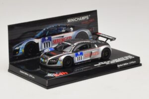 Audi R8 LMS GT3 #111 Metha / Breslin Black Falcon 24 Hours of Nurburgring 2010 Minichamps 1:43 437101911 Pressofusione — immagine 2 di 5