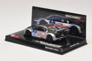 Audi R8 LMS GT3 #111 Metha / Breslin Black Falcon 24 Hours of Nurburgring 2010 Minichamps 1:43 437101911 Pressofusione — immagine 3 di 5