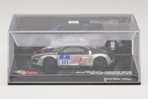 Audi R8 LMS GT3 #111 Metha / Breslin Black Falcon 24 Hours of Nurburgring 2010 Minichamps 1:43 437101911 Pressofusione — immagine 4 di 5