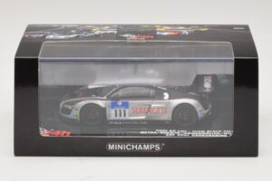 Audi R8 LMS GT3 #111 Metha / Breslin Black Falcon 24 Hours of Nurburgring 2010 Minichamps 1:43 437101911 Pressofusione — immagine 5 di 5