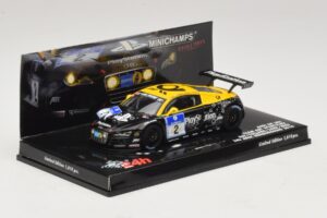 Audi R8 LMS GT3 #2 24 Hours of Nurburgring 2010 Minichamps 1:43 437101902 Pressofusione — immagine 2 di 5